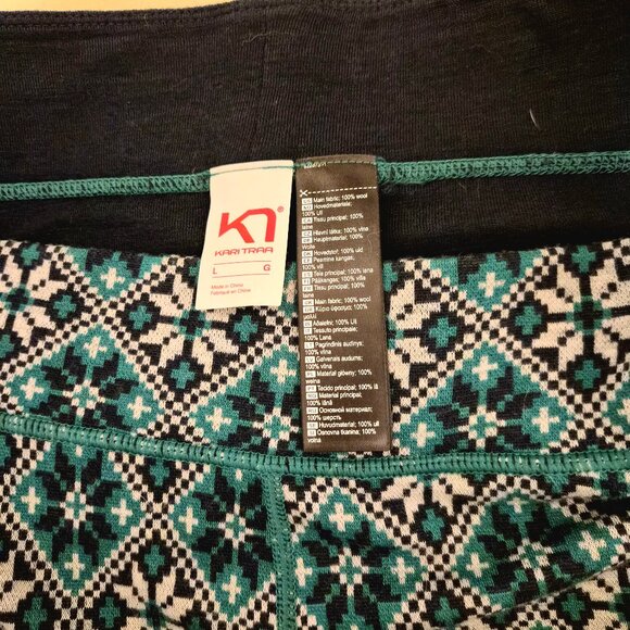 EUC Kari Traa Rose Heavy 100% Merino Wool Thermal Baselayer Set (Large, Cress) - Picture 6 of 6